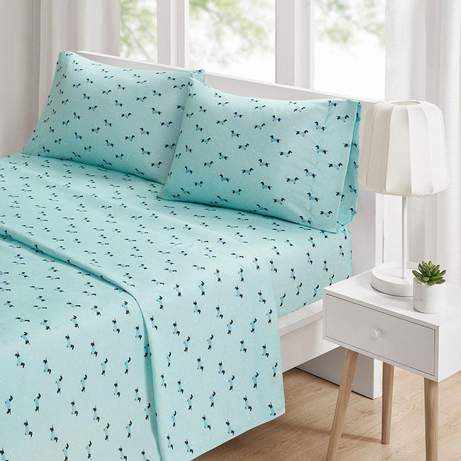 Olliix.com Sheets & Sheet Sets - Novelty Printed Sheet Set Twin Gray Llamas