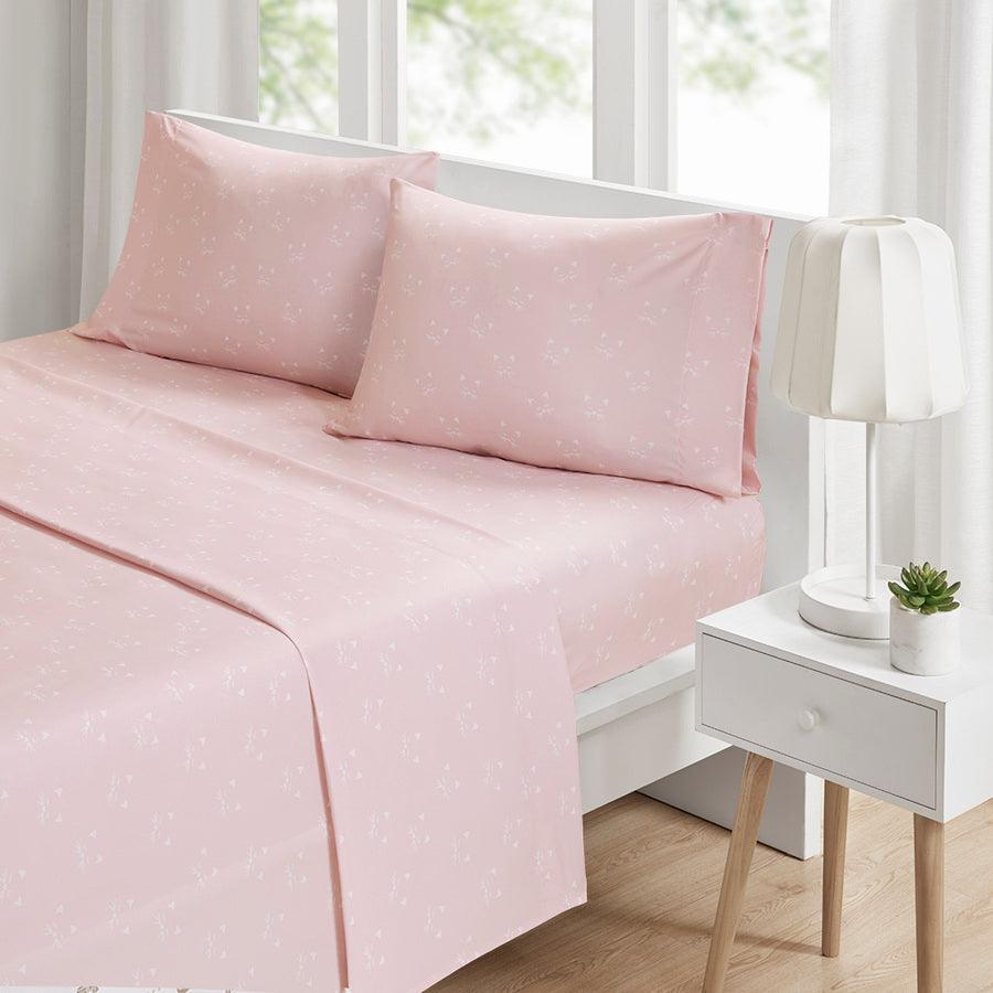 Olliix.com Sheets & Sheet Sets - Novelty Printed Sheet Set Twin XL Pink Cats