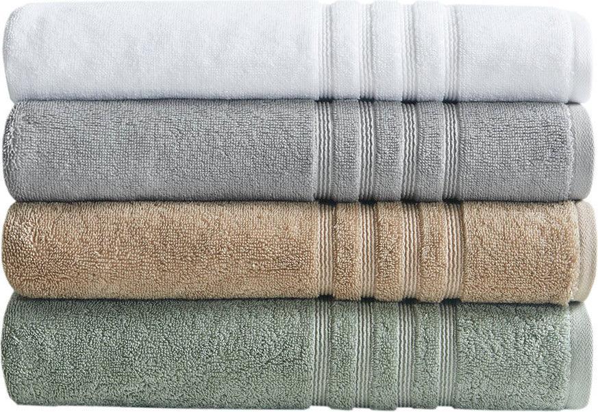 Olliix.com Bath Towels - Nurture Sustainable Antimicrobial 6 Piece Towel Set Green