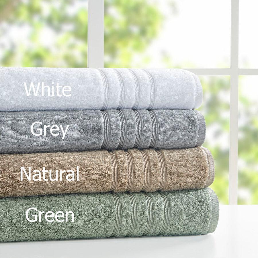 Olliix.com Bath Towels - Nurture Sustainable Antimicrobial 6 Piece Towel Set Green
