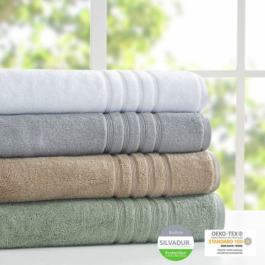 Olliix.com Bath Towels - Nurture Sustainable Antimicrobial 6 Piece Towel Set Green