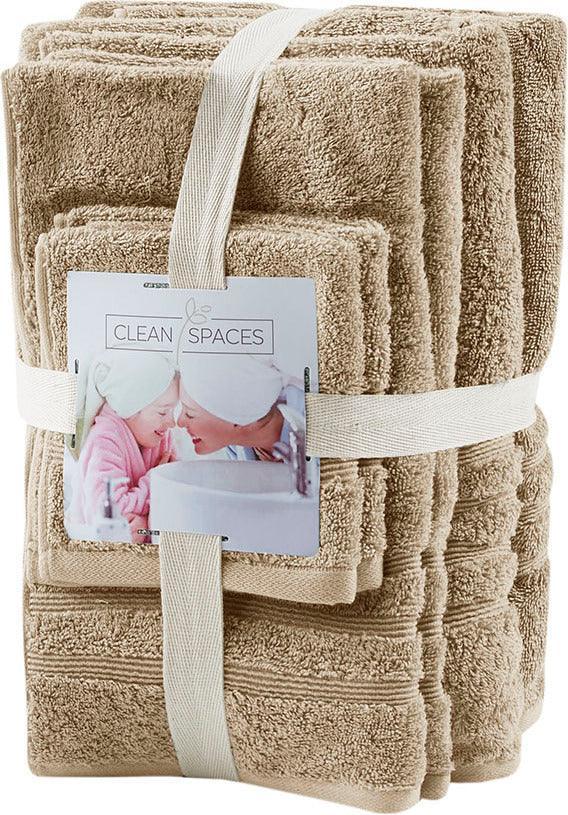 Olliix.com Bath Towels - Nurture Sustainable Antimicrobial 6 Piece Towel Set Natural