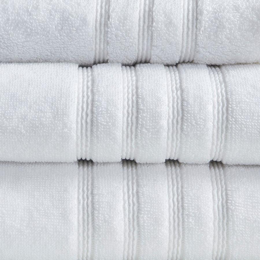 Olliix.com Bath Towels - Nurture Sustainable Antimicrobial 6 Piece Towel Set White