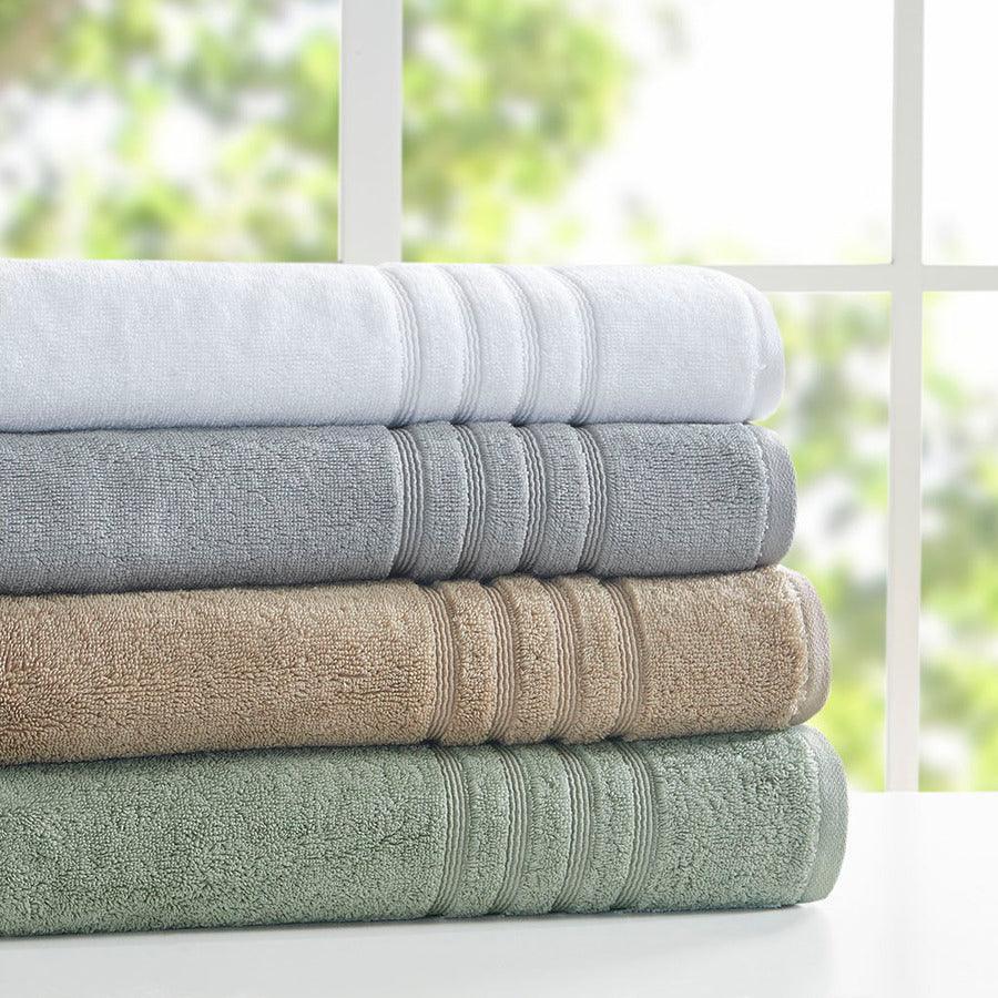 Turkish Cotton Hotel Large Bath Towels Bulk for 6 Piece Towel Set Green