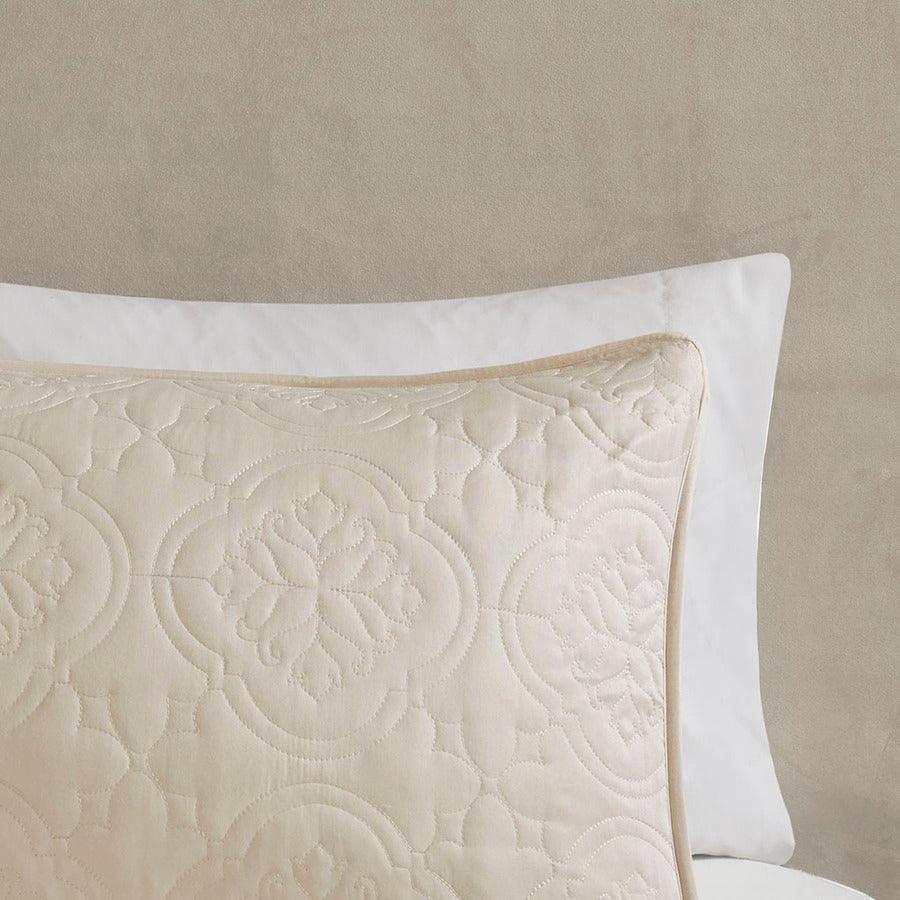 Olliix.com Comforters & Blankets - Oakley Full/Queen 3 Piece Reversible Bedspread Set Cream