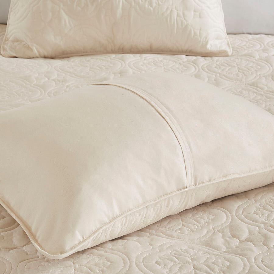 Olliix.com Comforters & Blankets - Oakley Full/Queen 3 Piece Reversible Bedspread Set Cream