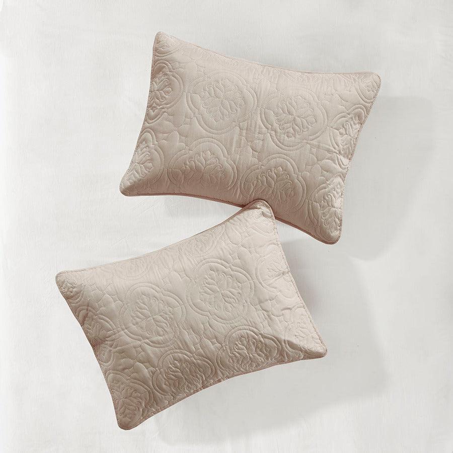 Olliix.com Comforters & Blankets - Oakley Full/Queen 3 Piece Reversible Bedspread Set Khaki