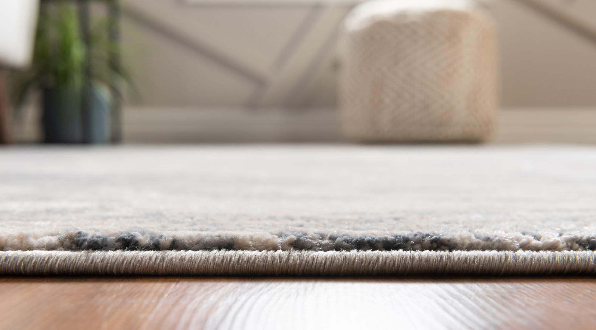 Unique Loom Indoor Rugs - Oasis Abstract Rectangular 9x12 Rug Gray & Beige