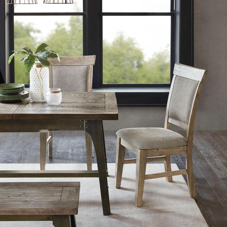 Olliix.com Dining Chairs - Oliver Dining Side Chair Cream & Gray (Set of 2)