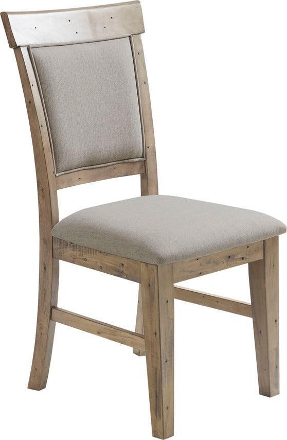 Olliix.com Dining Chairs - Oliver Dining Side Chair Cream & Gray (Set of 2)