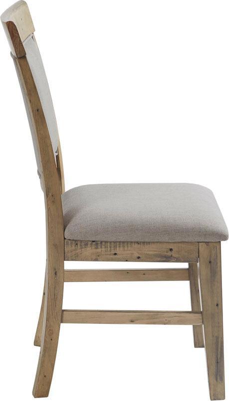 Olliix.com Dining Chairs - Oliver Dining Side Chair Cream & Gray (Set of 2)