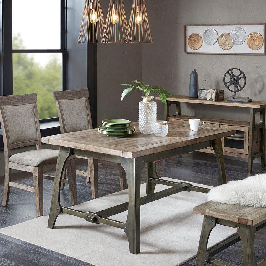 Olliix.com Dining Tables - Oliver Industrial Extension Dining Table 57"(75)"W x 35"W x 30"H Gray