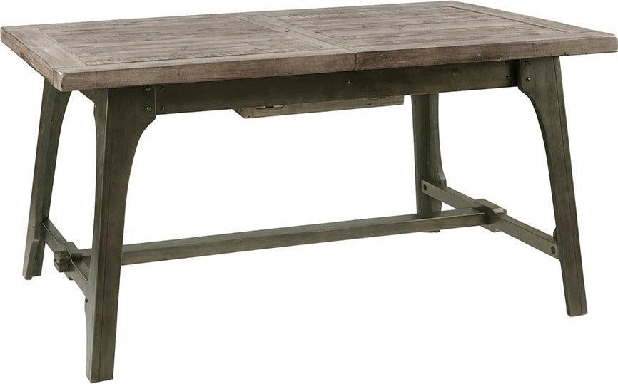 Olliix.com Dining Tables - Oliver Industrial Extension Dining Table 57"(75)"W x 35"W x 30"H Gray