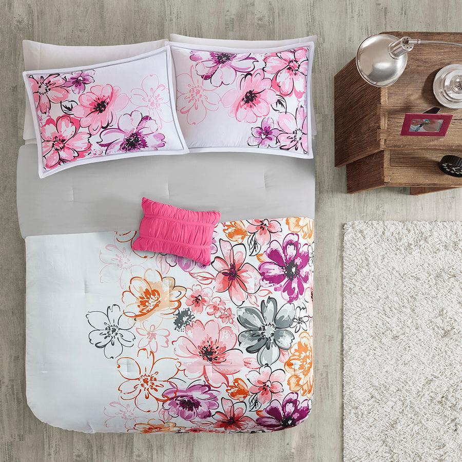 Olliix.com Comforters & Blankets - Olivia Comforter Set Pink Twin/Twin XL