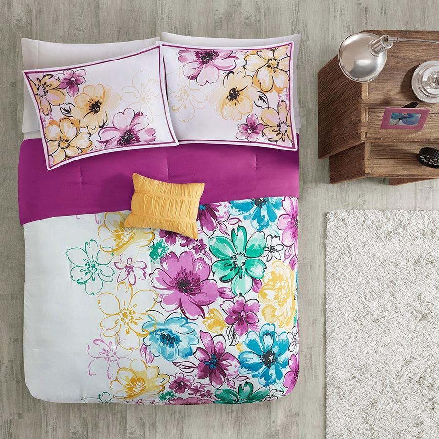 Olliix.com Comforters & Blankets - Olivia Twin/Twin XL Casual Comforter Set Blue