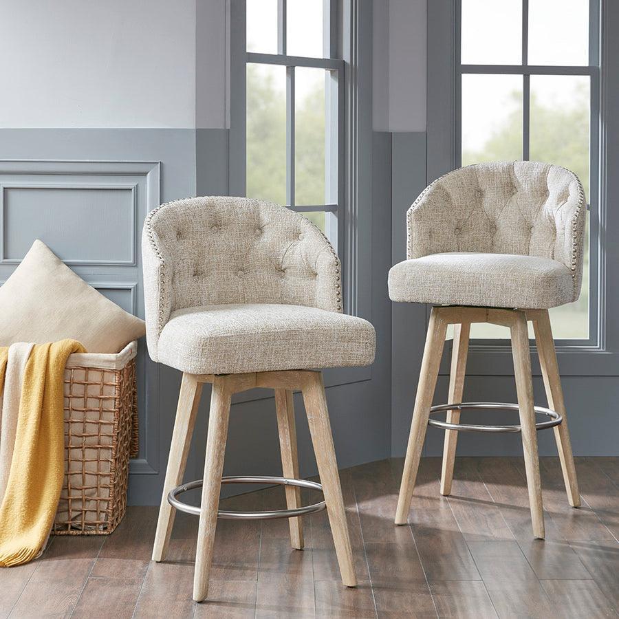Olliix.com Barstools - Onyx Swivel Counter Stool Cream