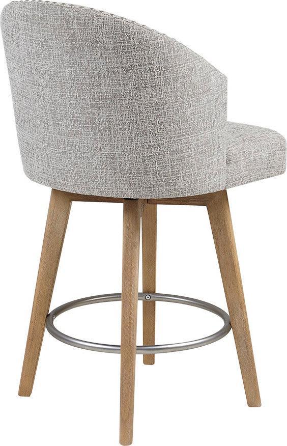 Olliix.com Barstools - Onyx Swivel Counter Stool Reclaimed Wheat | Matt Silver