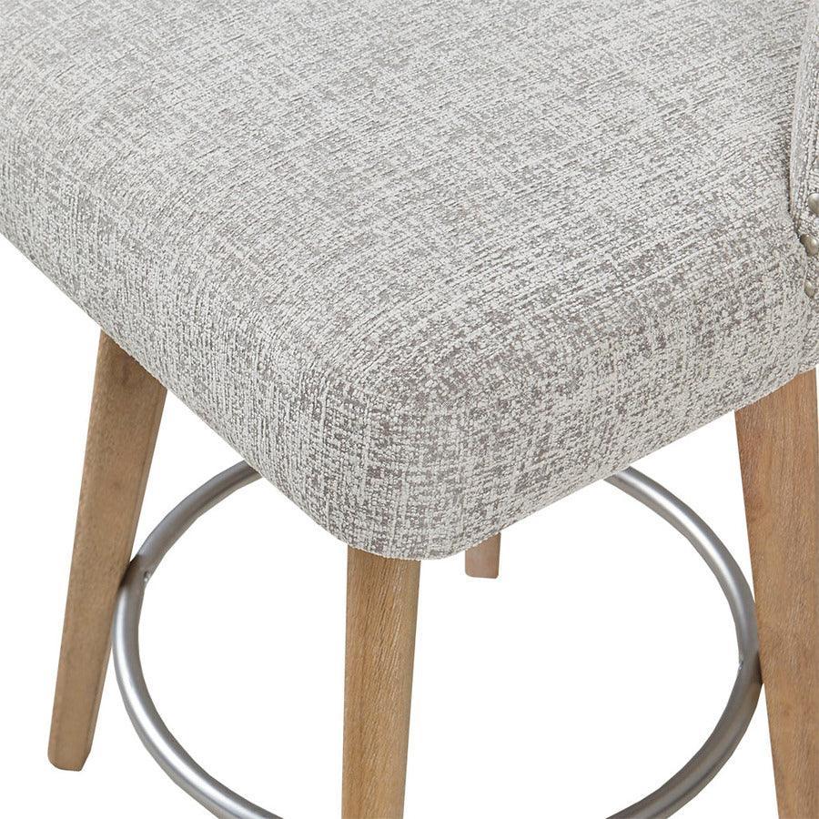 Olliix.com Barstools - Onyx Swivel Counter Stool Reclaimed Wheat | Matt Silver