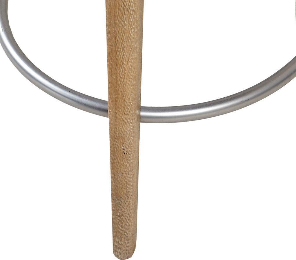 Olliix.com Barstools - Onyx Swivel Counter Stool Reclaimed Wheat | Matt Silver