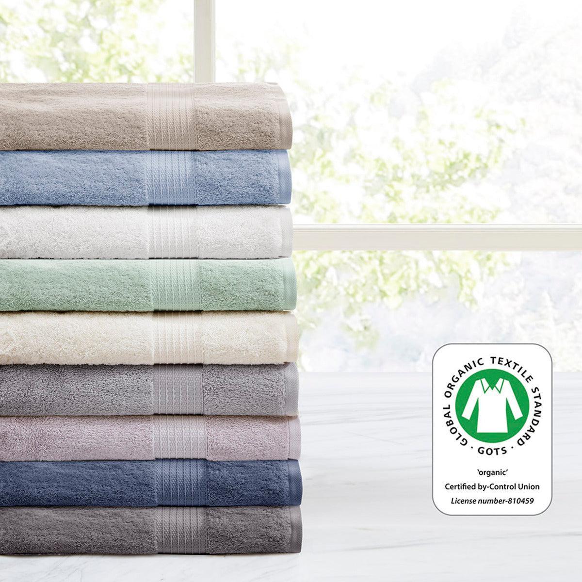 Olliix.com Bath Towels - Organic Bath Towel Grey