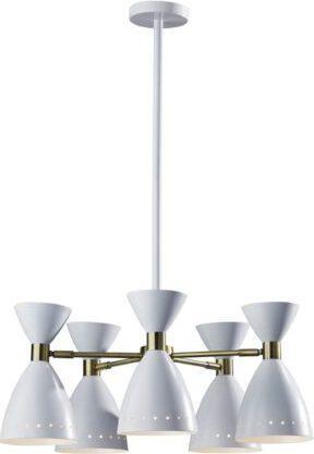 Adesso Ceiling Lights - Oscar Five-Head Pendant- White