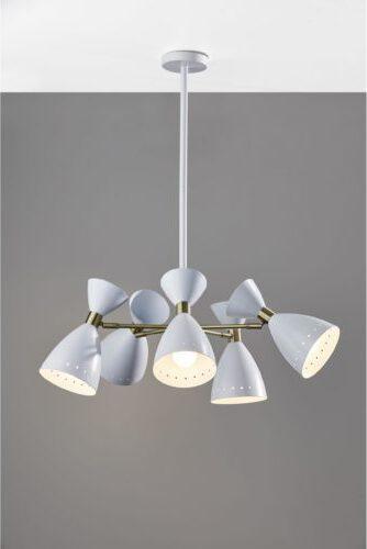 Adesso Ceiling Lights - Oscar Five-Head Pendant- White