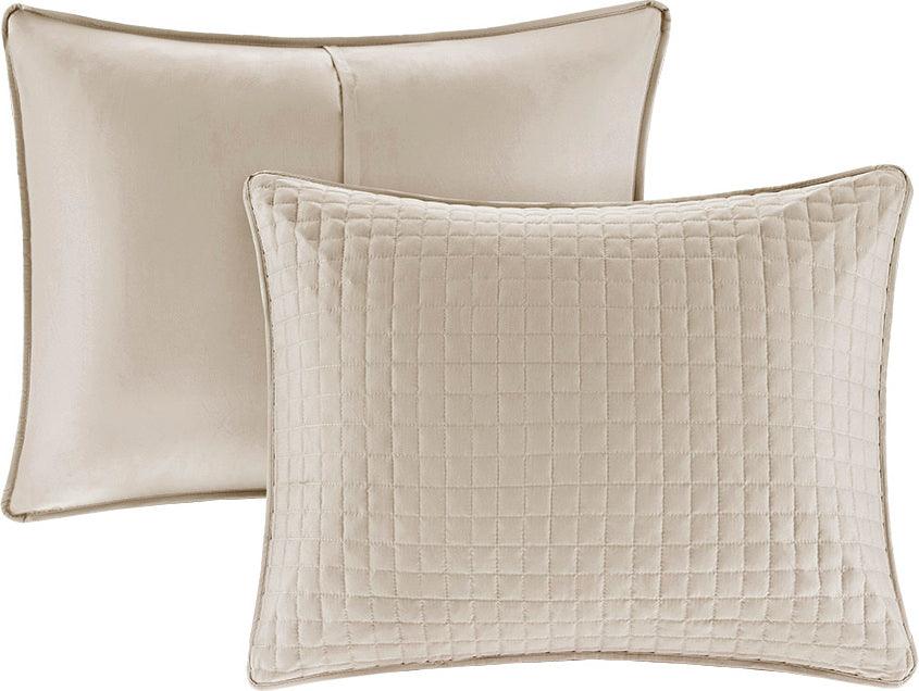 Olliix.com Comforters & Blankets - Otto King/California King 3 Piece Reversible Coverlet Set Khaki