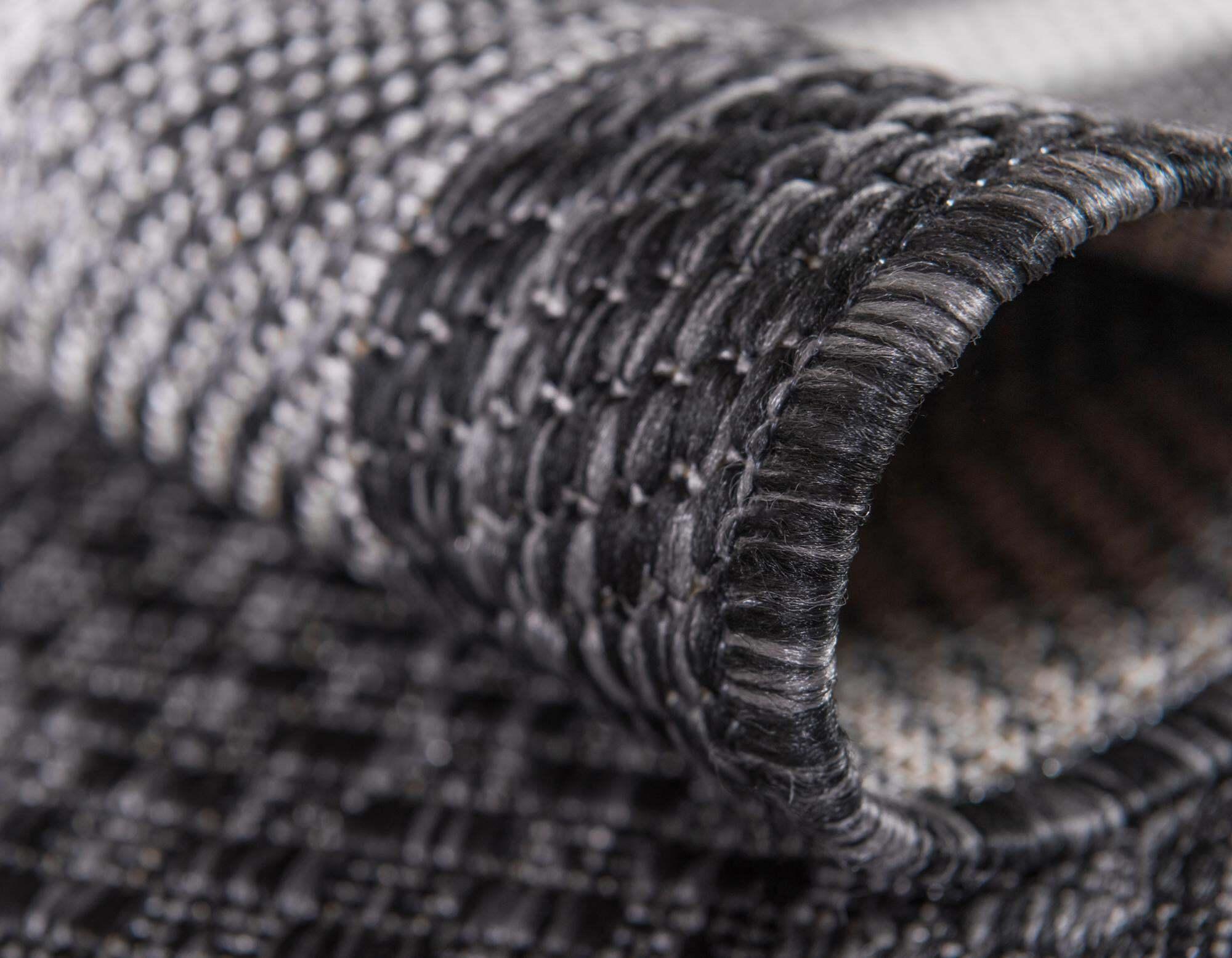 Unique Loom Outdoor Rugs - Outdoor Border Border Rectangular 9x12 Rug Black & Gray