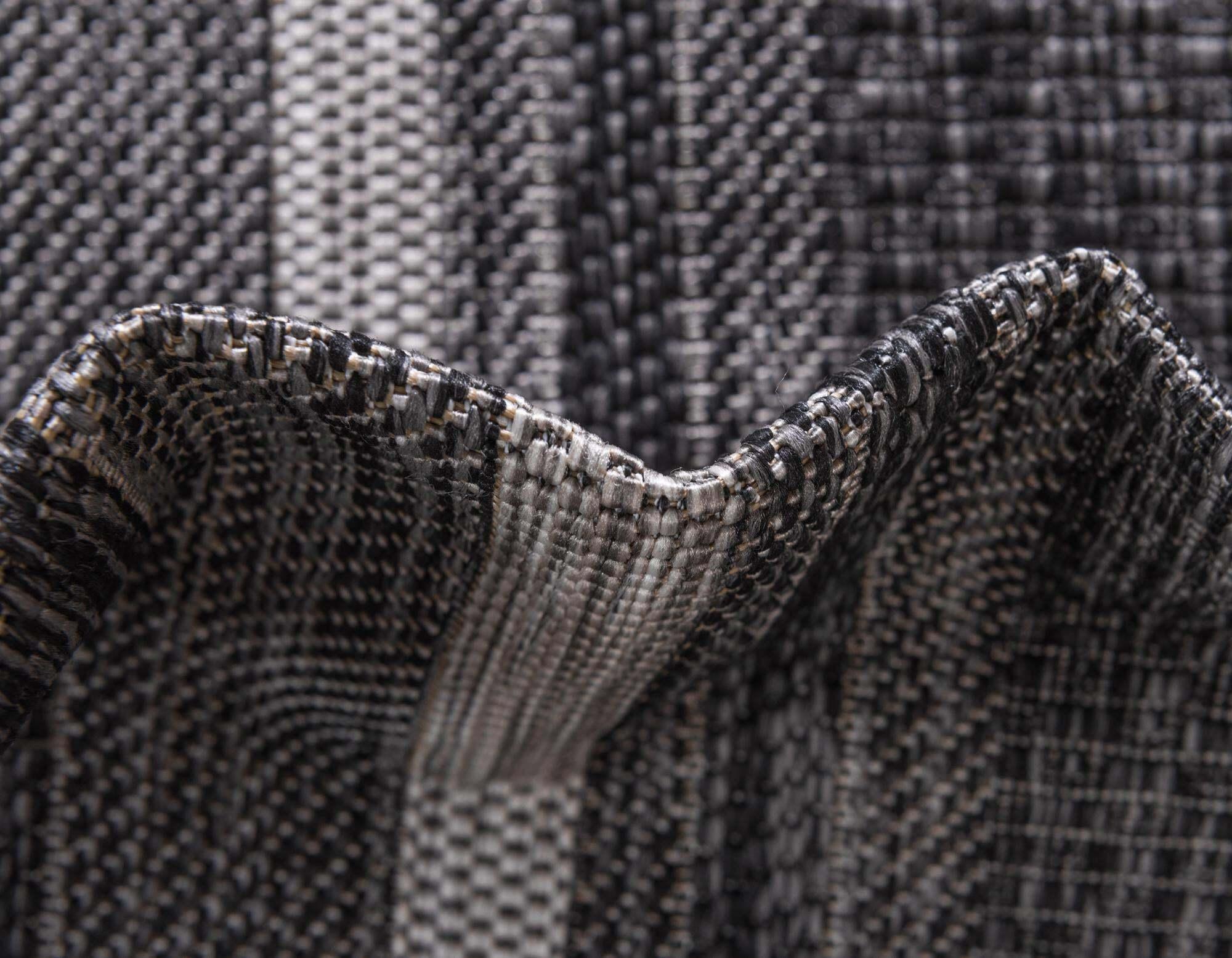 Unique Loom Outdoor Rugs - Outdoor Border Border Rectangular 9x12 Rug Black & Gray