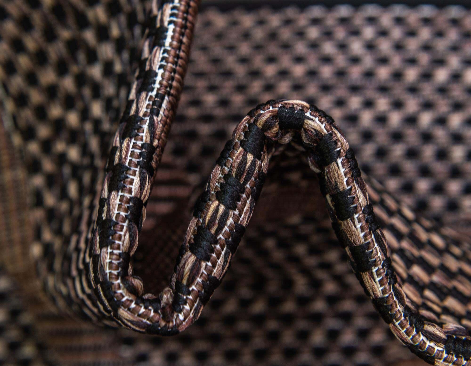 Unique Loom Outdoor Rugs - Outdoor Botanical Damask Rectangular 8x11 Rug Chocolate Brown & Black