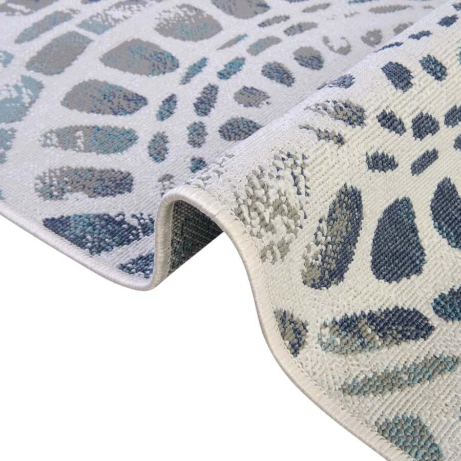 Unique Loom Outdoor Rugs - Outdoor Coastal Coastal 9x12 Rectangular Rug Ivory