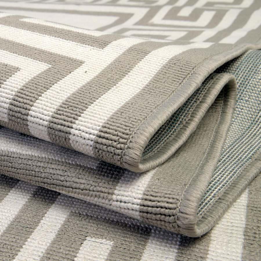 Unique Loom Outdoor Rugs - Outdoor Coastal Contemporary 9x12 Rectangular Rug Ivory