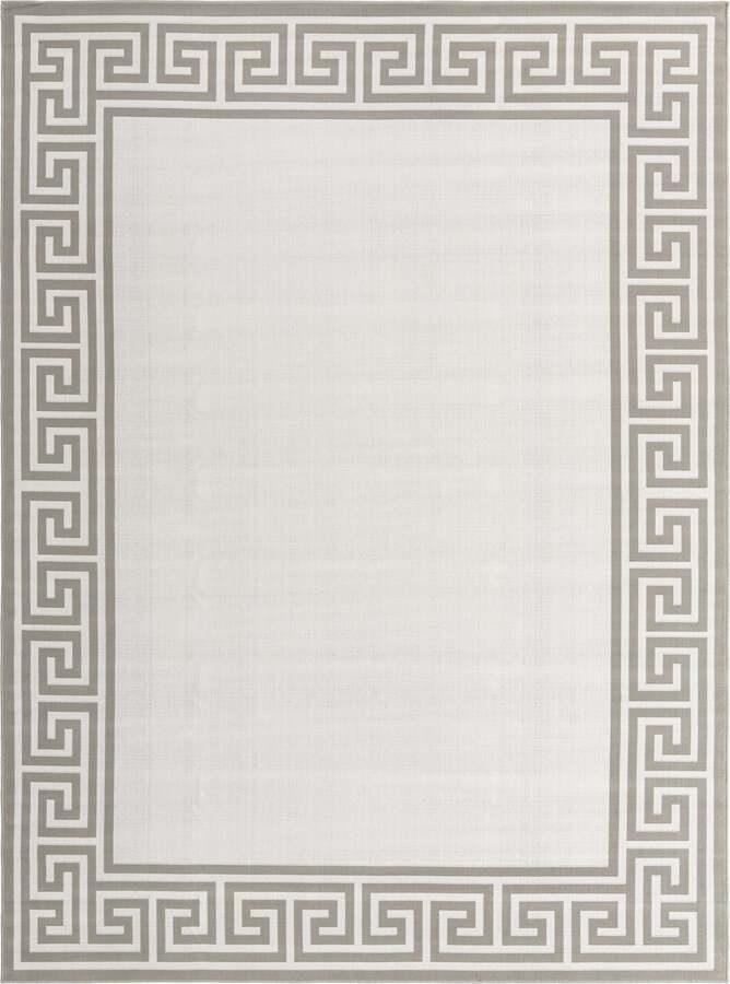 Unique Loom Outdoor Rugs - Outdoor Coastal Contemporary 9x12 Rectangular Rug Ivory