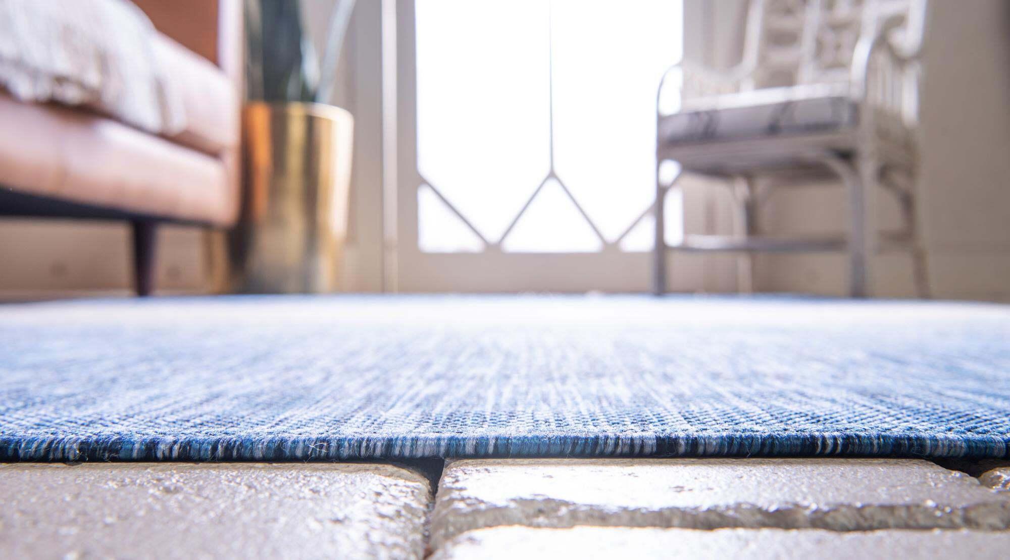 Unique Loom Outdoor Rugs - Outdoor Modern Abstract Rectangular 8x11 Rug Blue & Gray