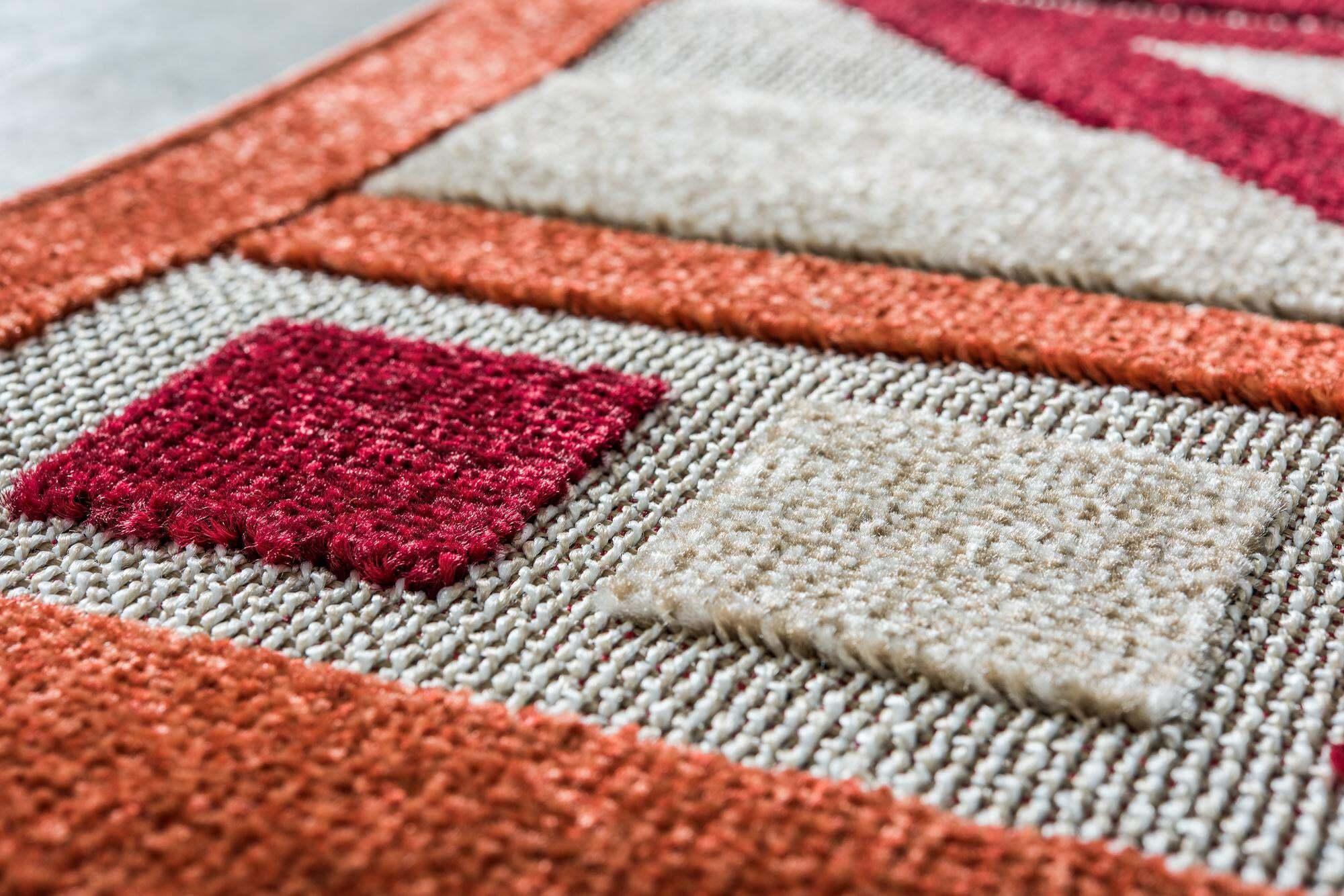 Unique Loom Outdoor Rugs - Outdoor Modern Geometric 4x6 Rug Burgundy & Multicolor