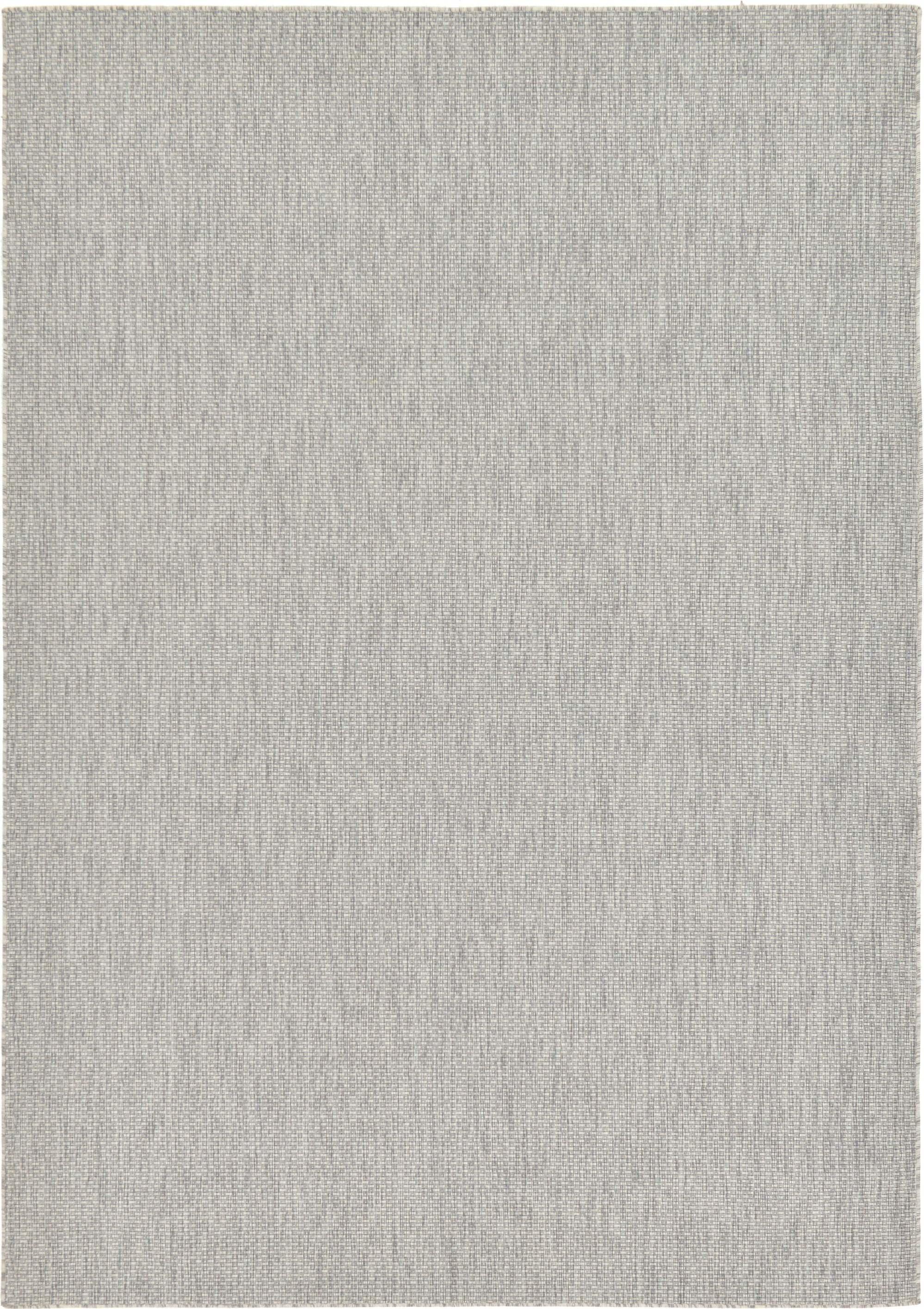 Unique Loom Outdoor Rugs - Outdoor Solid Solid Rectangular 8x11 Rug Light Gray & Gray