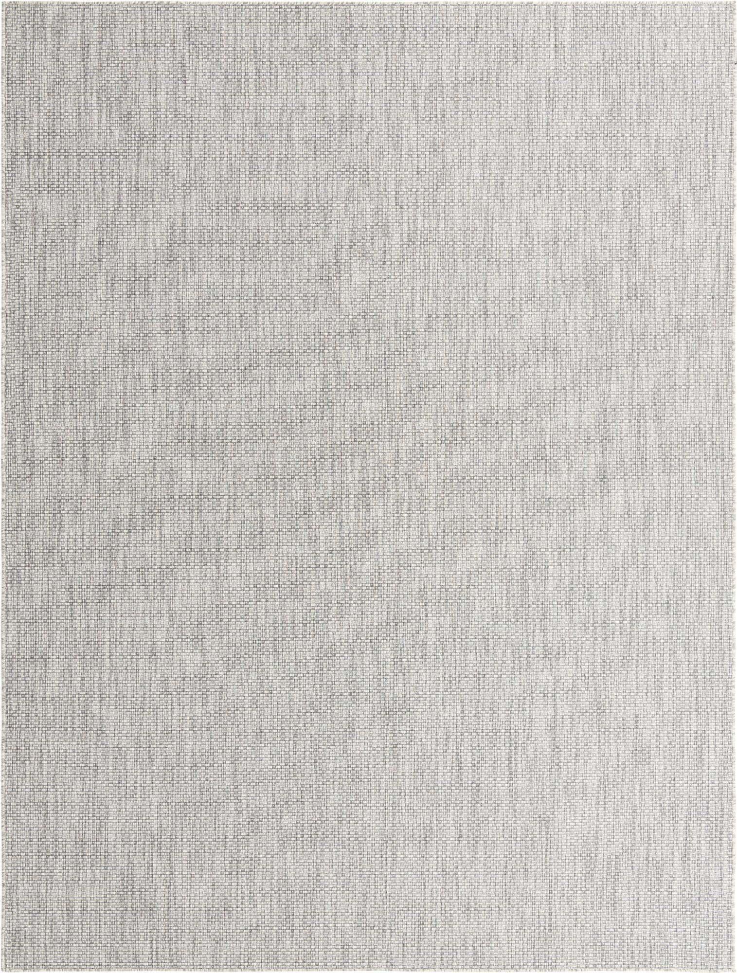 Unique Loom Outdoor Rugs - Outdoor Solid Solid Rectangular 9x12 Rug Light Gray & Gray