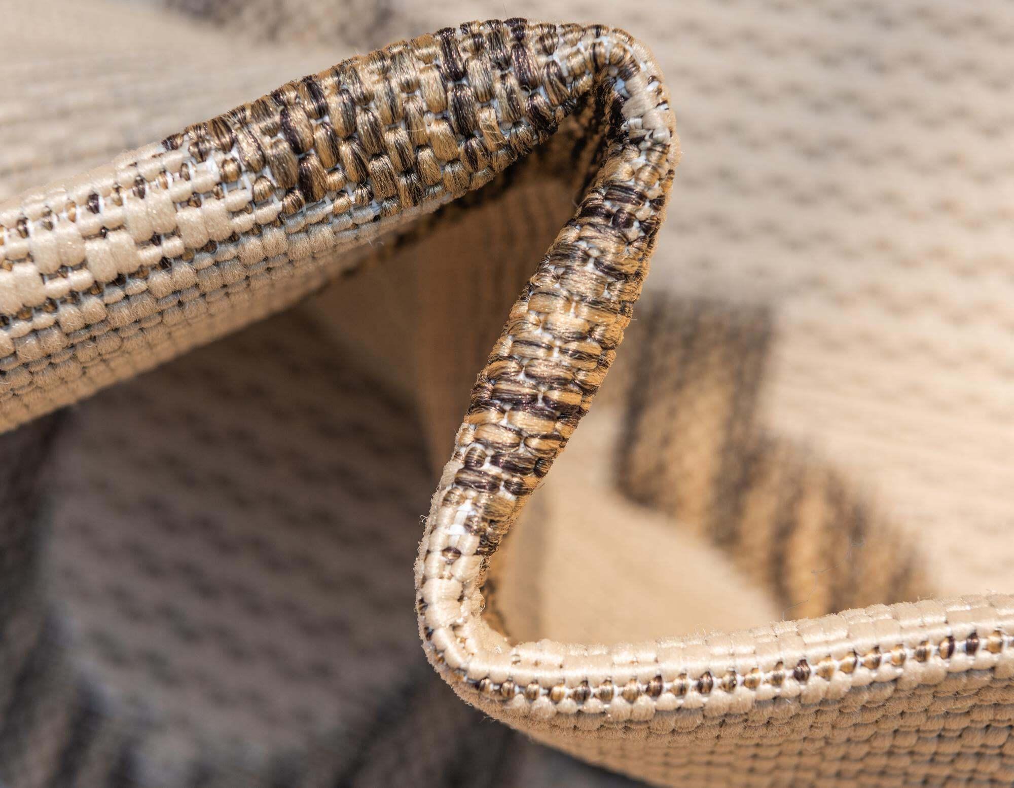 Unique Loom Outdoor Rugs - Outdoor Trellis Geometric Rectangular 8x11 Rug Beige & Brown
