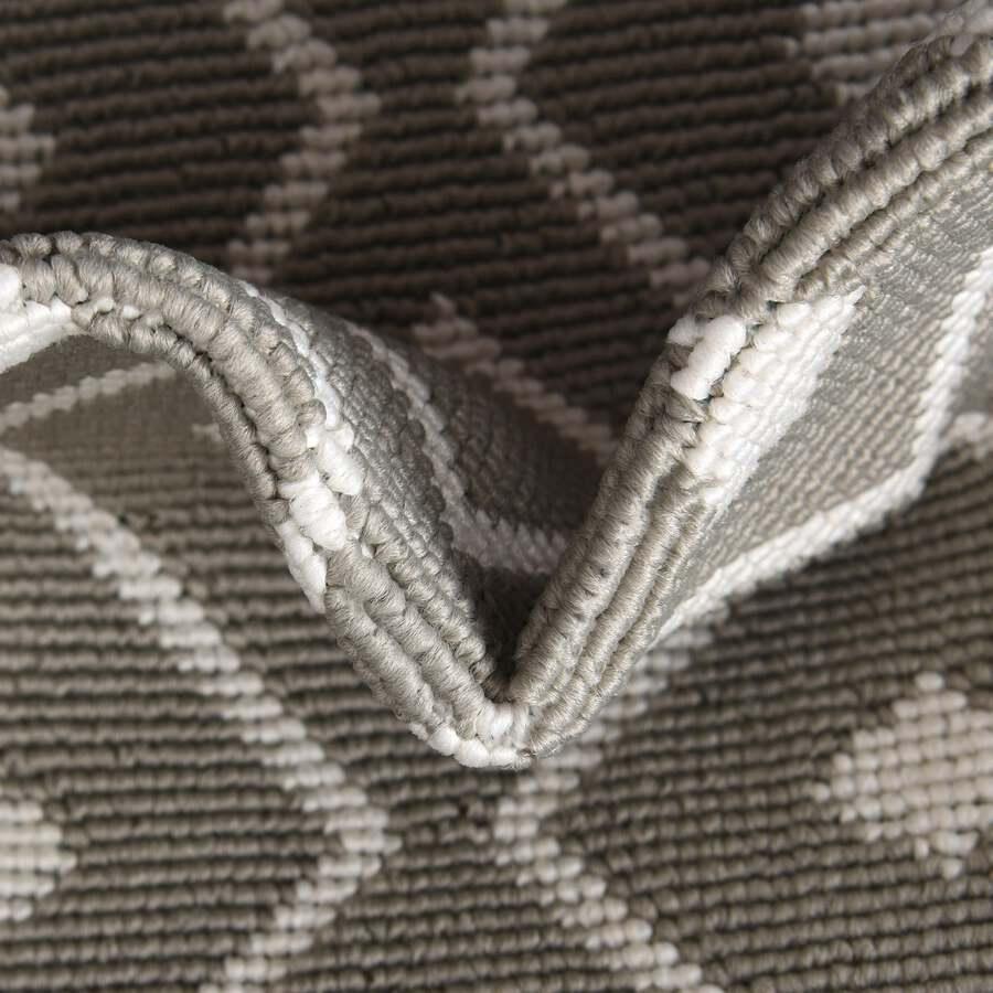 Unique Loom Outdoor Rugs - Outdoor Trellis Scandinavian 9x12 Rectangular Rug Gray