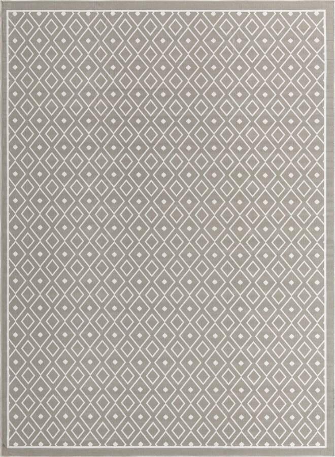 Unique Loom Outdoor Rugs - Outdoor Trellis Scandinavian 9x12 Rectangular Rug Gray