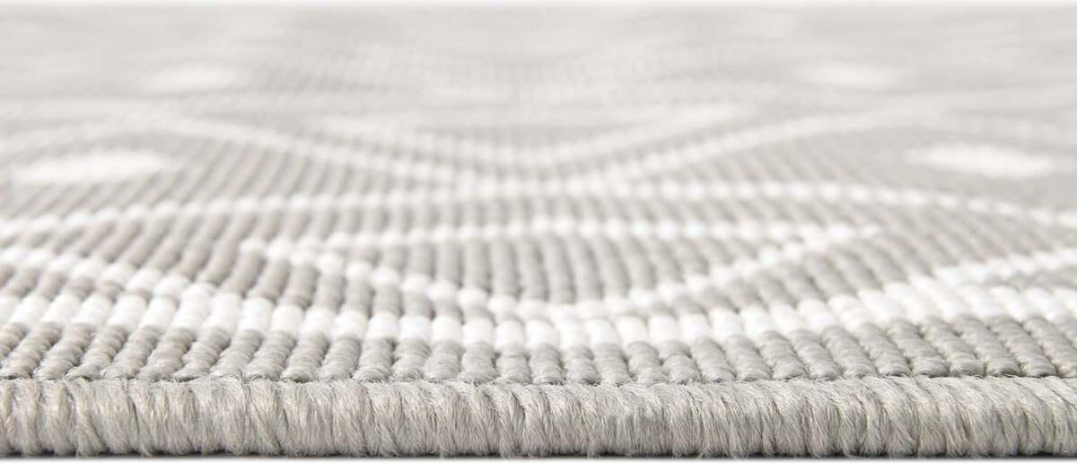 Unique Loom Outdoor Rugs - Outdoor Trellis Scandinavian 9x12 Rectangular Rug Gray