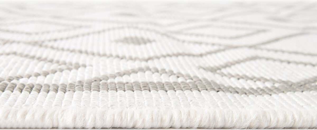 Unique Loom Outdoor Rugs - Outdoor Trellis Scandinavian 9x12 Rectangular Rug Ivory