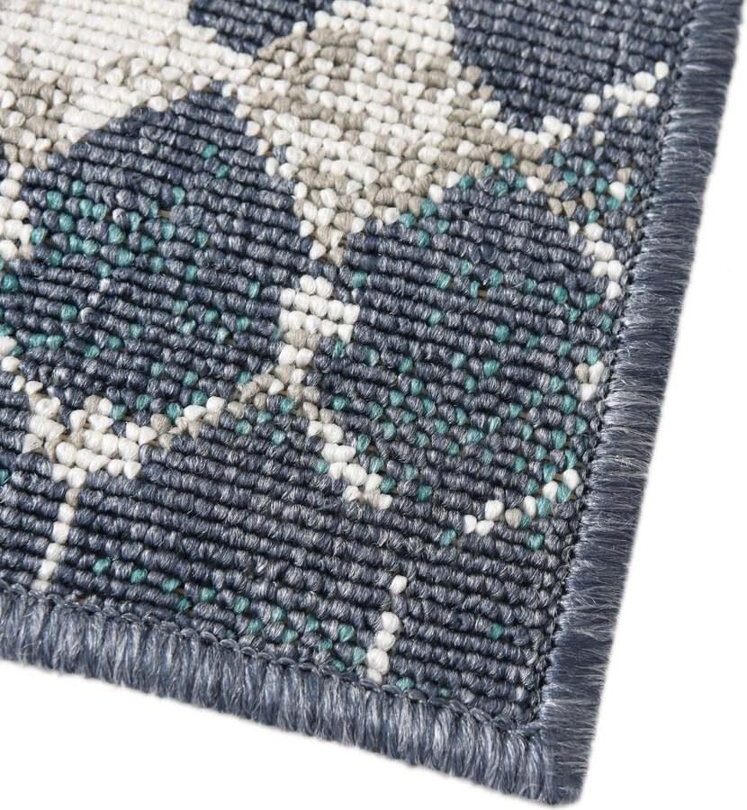 Unique Loom Outdoor Rugs - Outdoor Trellis Transitional 9x12 Rectangular Rug Navy Blue