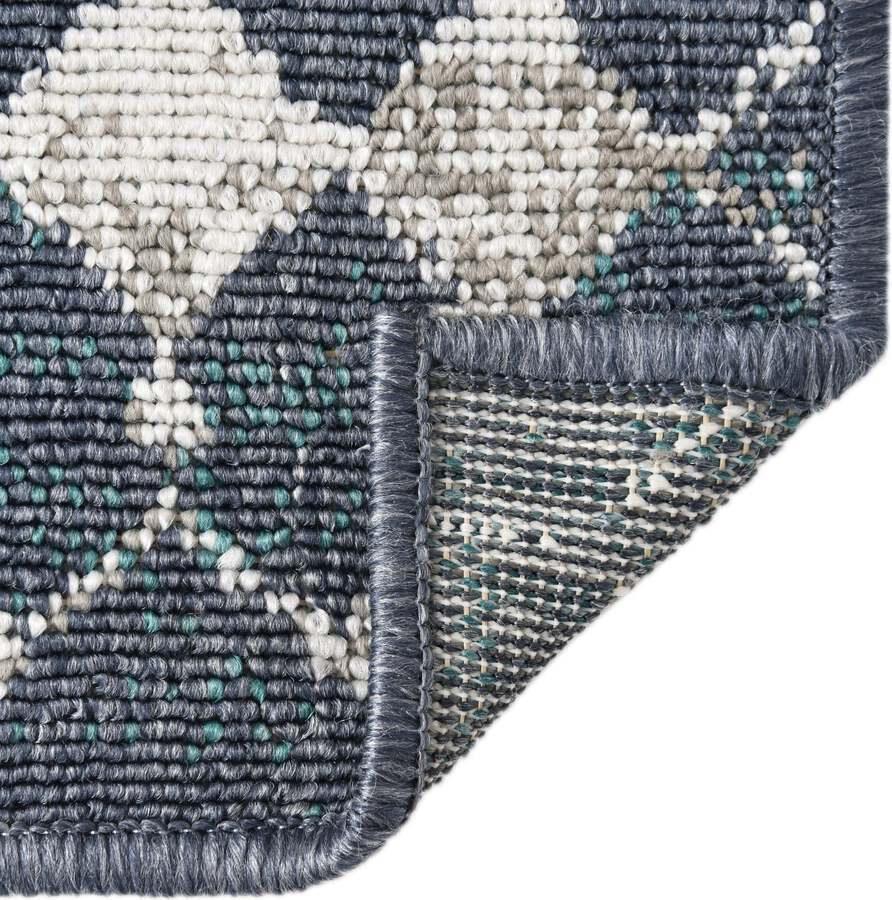 Unique Loom Outdoor Rugs - Outdoor Trellis Transitional 9x12 Rectangular Rug Navy Blue