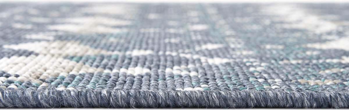 Unique Loom Outdoor Rugs - Outdoor Trellis Transitional 9x12 Rectangular Rug Navy Blue