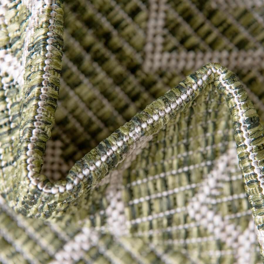 Unique Loom Outdoor Rugs - Outdoor Trellis Tribal 10x14 Rectangular Rug Green