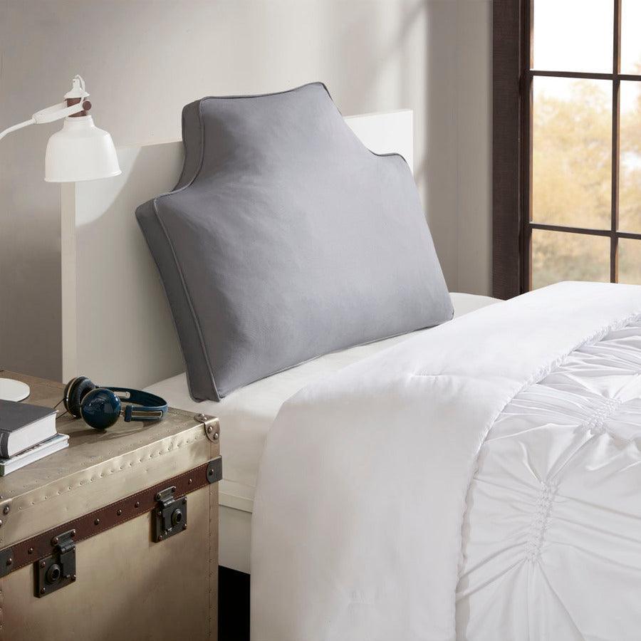Olliix.com Pillows - Oversized Casual Headboard 1 Cotton Canvas Pillow 34"W x 26"L x 2"D Gray