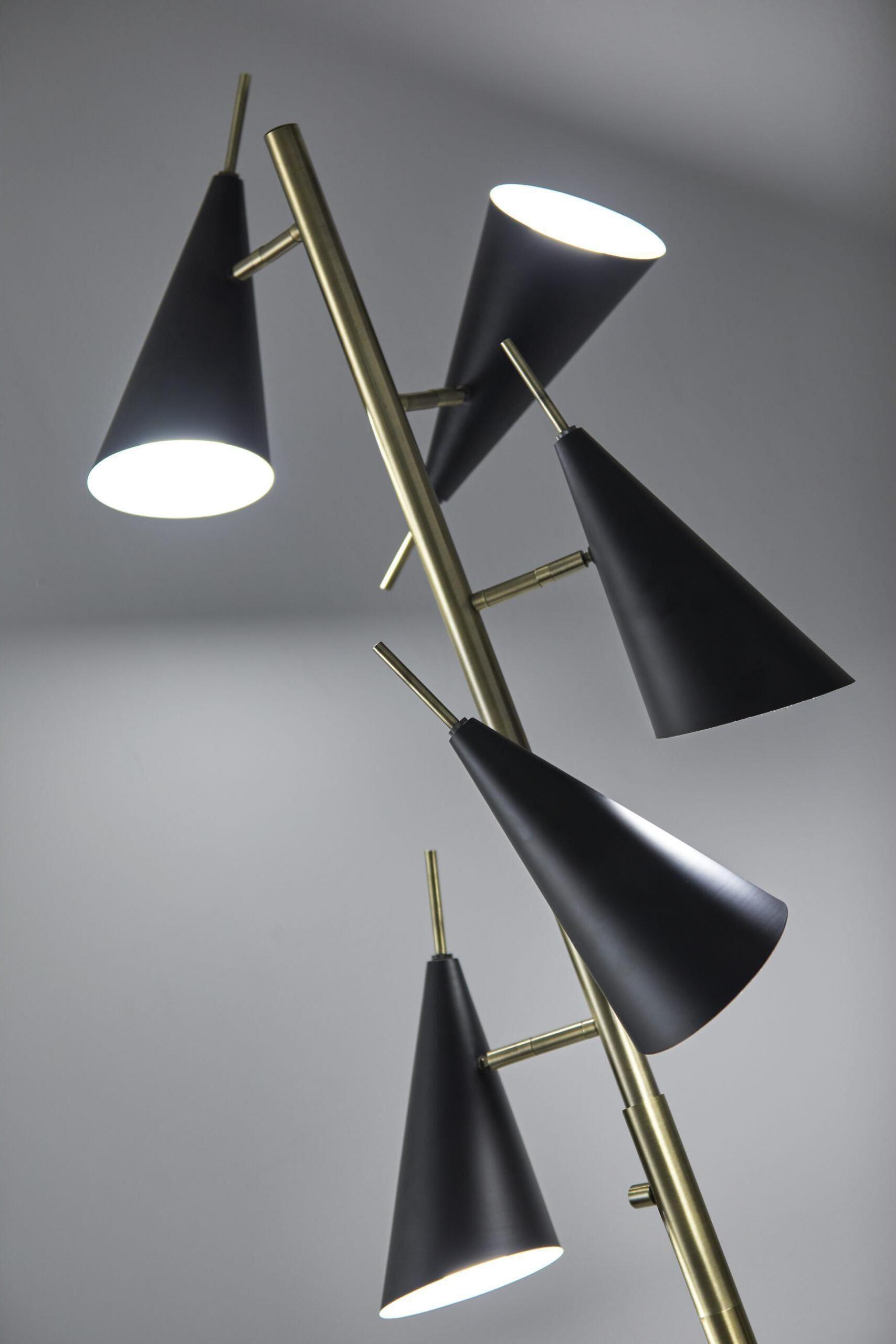 Adesso Floor Lamps - Owen Tree Lamp Antique Brass & Black