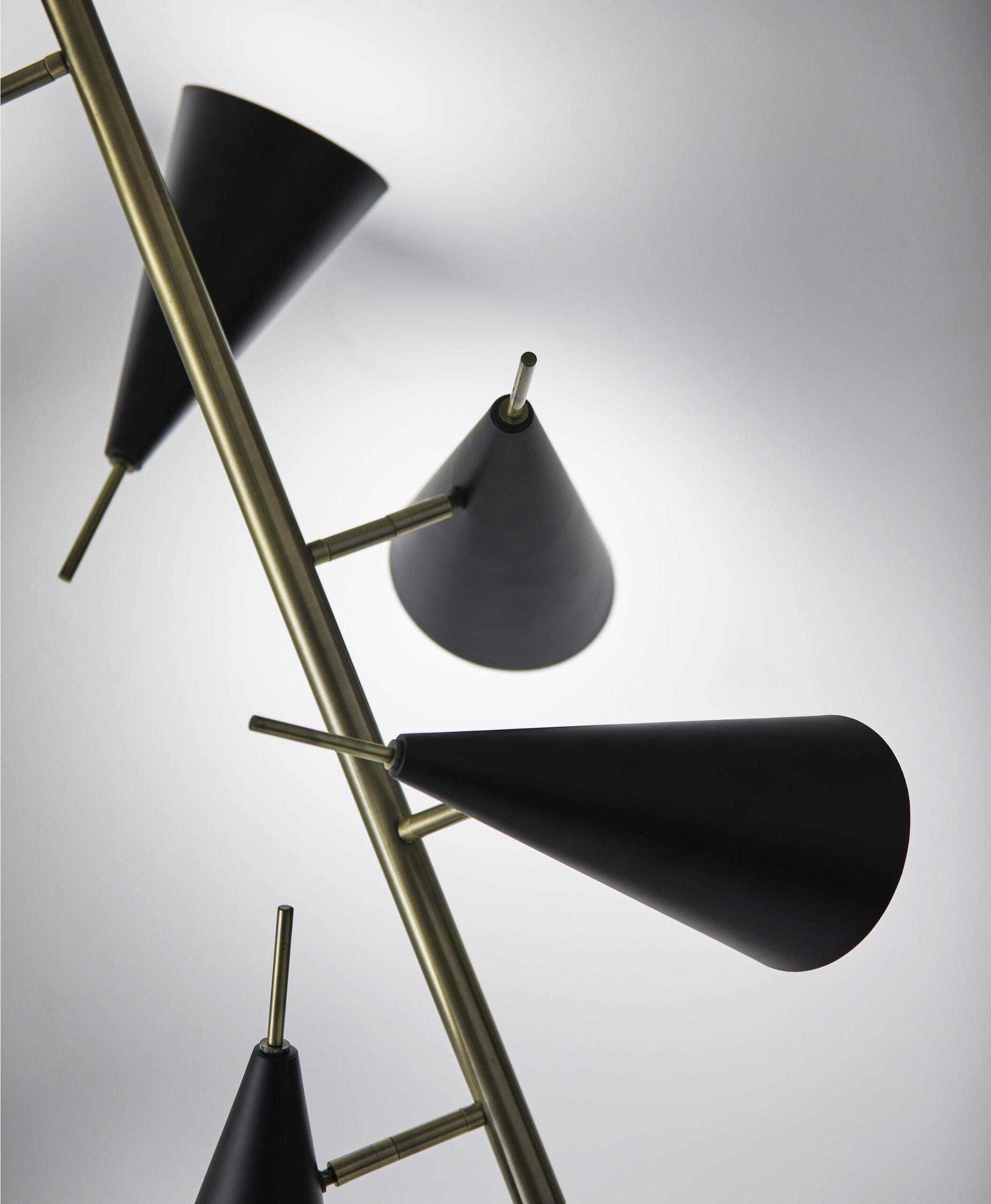 Adesso Floor Lamps - Owen Tree Lamp Antique Brass & Black