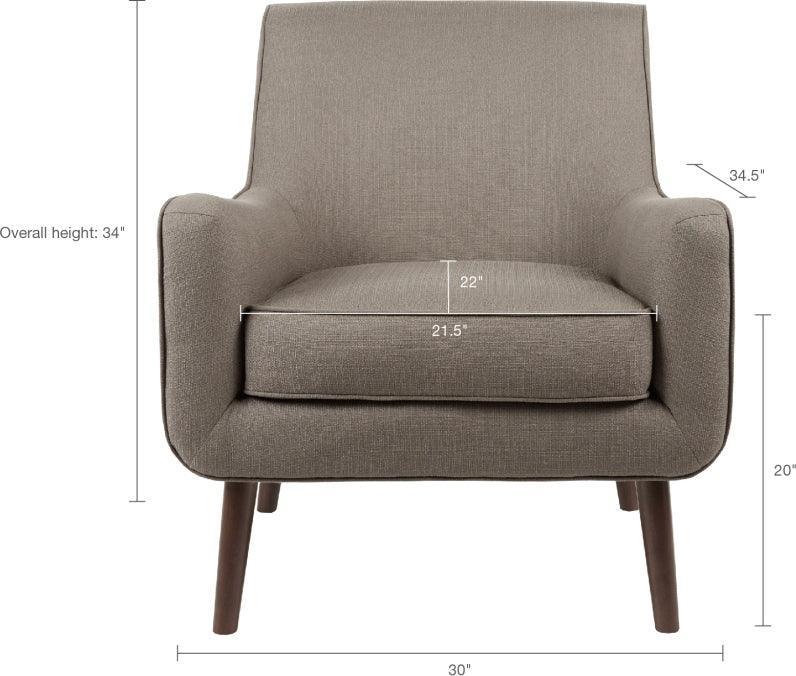 Olliix.com Accent Chairs - Oxford Mid-Century Accent Chair Gray